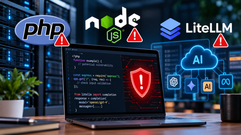 Cybersecurity vulnerabilities affecting PHP, Node.js, and LiteLLM AI infrastructure